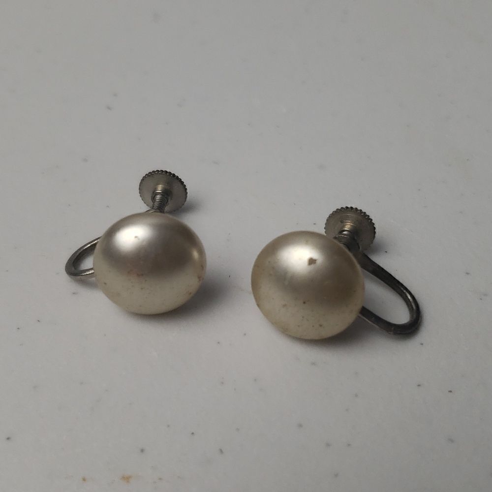 Vintage Faux Pearl Earrings